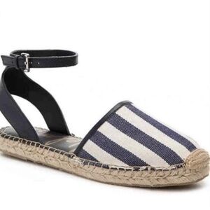 Sam Edelman “Vivian” Striped Espadrille Sandals in Navy and White Sz 6